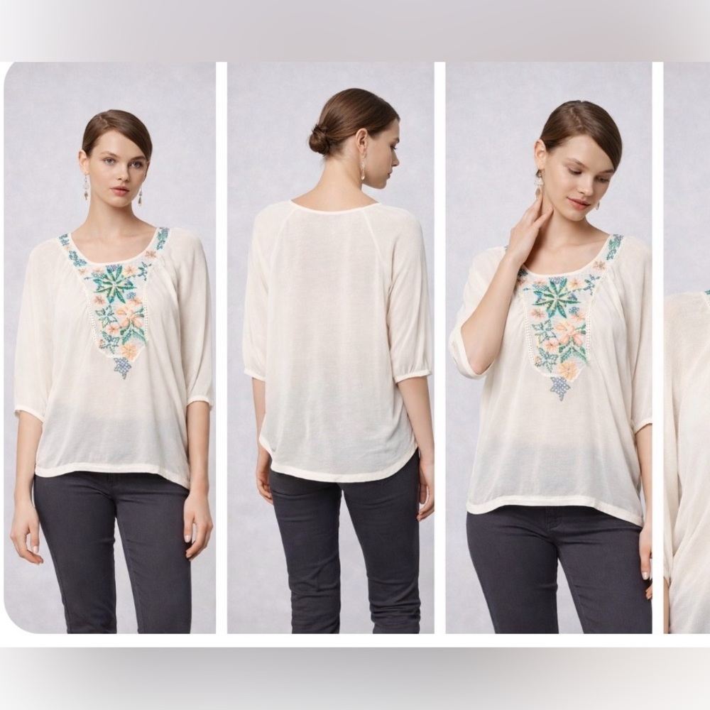ANTHROPOLOGIE NWT Tanvi Kedia Kashida Dolman Blouse